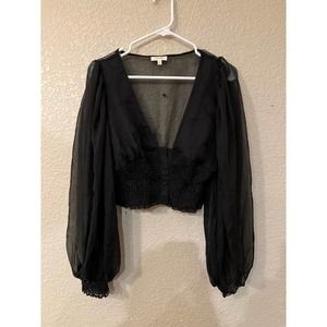 A peach Blouse Black M